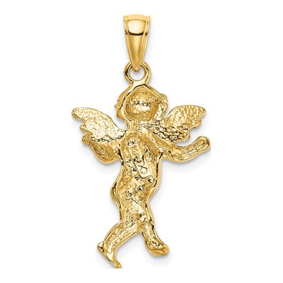 14K Yellow Gold Guardian Angel Walking Charm – view 5