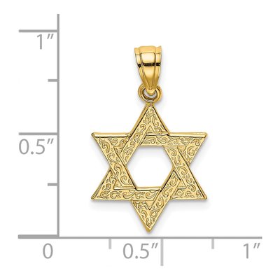 14K Yellow Gold Star of David Pendant – view 4