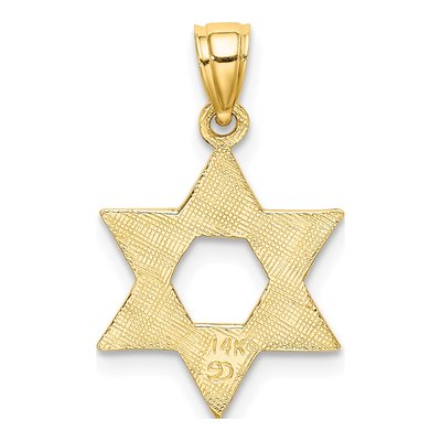 14K Yellow Gold Star of David Pendant – view 5
