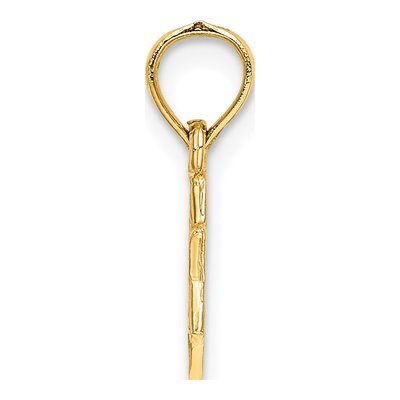 14K Yellow Gold Mini Star of David Charm – view 3