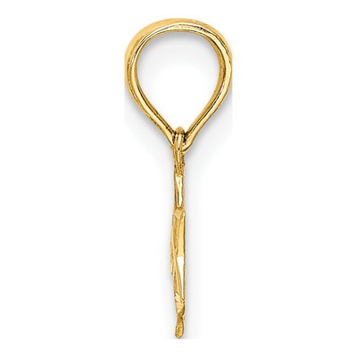 14K Yellow Gold Mini Star of David Charm – view 3