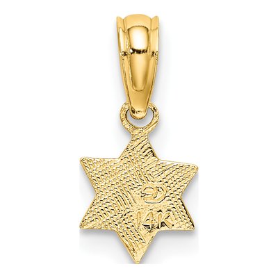 14K Yellow Gold Mini Star of David Charm – view 5