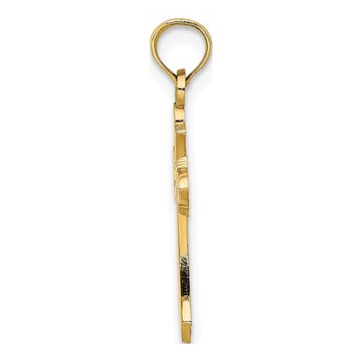 14K Yellow Gold Cross Pendant – view 3