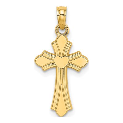 14K Yellow Gold Cross Pendant