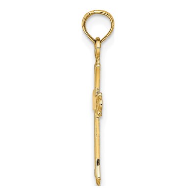 14K Yellow Gold Cross Pendant – view 3