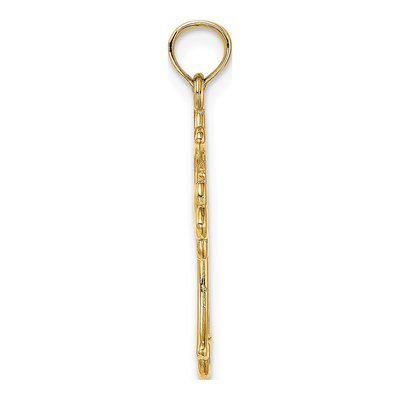 14K Yellow Gold Cut-Out Dove Cross Charm – view 3