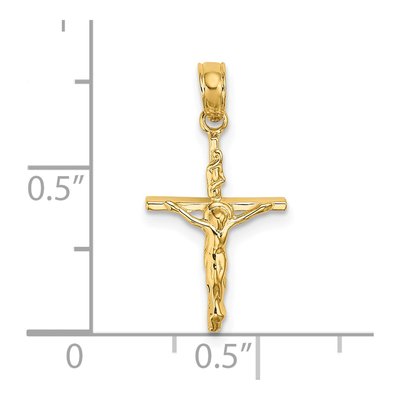 14K Yellow Gold Small Crucifix Pendant – view 4