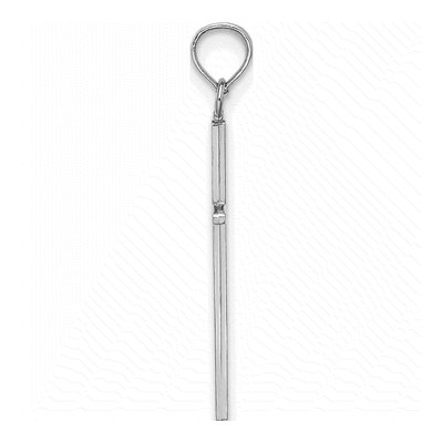 14K White Gold 3-D Stick Cross Pendant – view 3