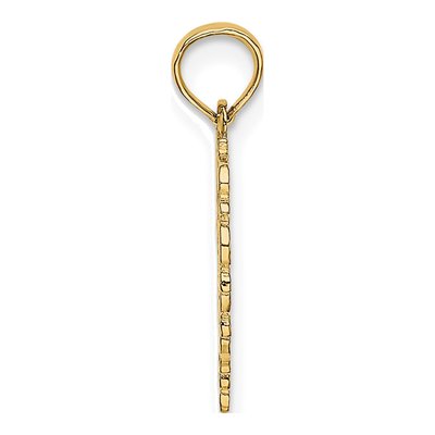 14K Yellow Gold Star of David Heart Charm – view 3