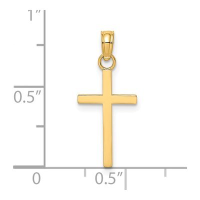 14K Yellow Gold Small Cross Charm – view 4