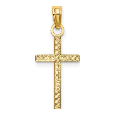 14K Yellow Gold Small Cross Charm – view 5