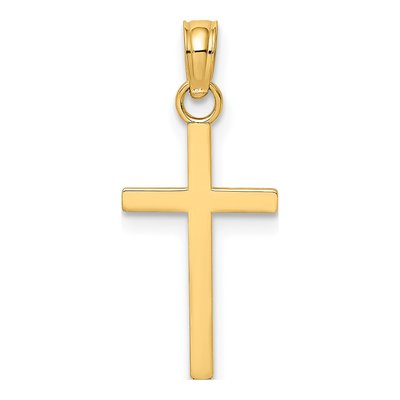14K Yellow Gold Small Cross Charm
