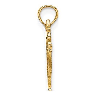 14K Yellow Gold Dove Olive Branch Charm – view 3
