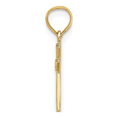 14K Yellow Gold Mini Cross Pendant – view 3