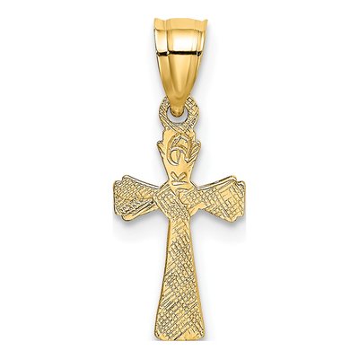 14K Yellow Gold Mini Cross Pendant – view 5