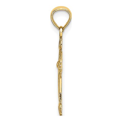14K Yellow Gold Cross Charm – view 3