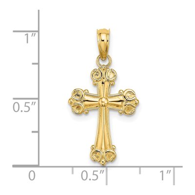 14K Yellow Gold Cross Charm – view 4