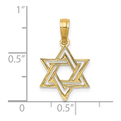 14K Yellow Gold Star of David Pendant – view 4