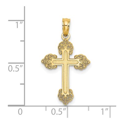 14K Yellow Gold Fancy Cross Pendant – view 4