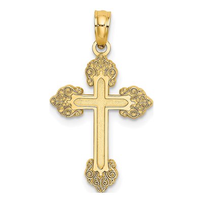 14K Yellow Gold Fancy Cross Pendant