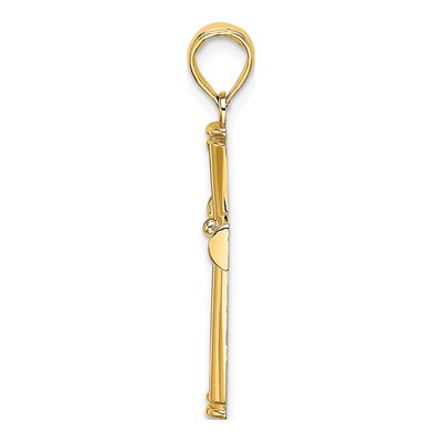 14K Yellow Gold Cut-Out Cross Pendant – view 3