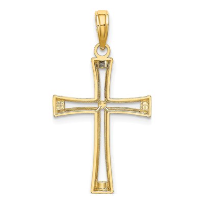14K Yellow Gold Cut-Out Cross Pendant – view 5