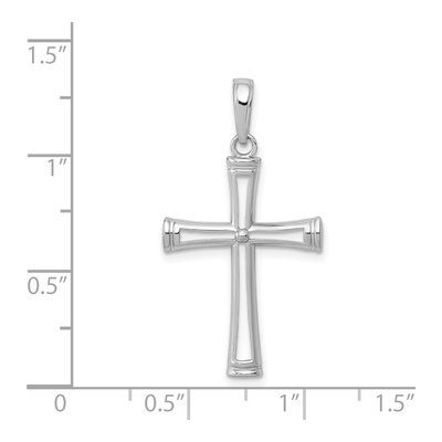 14K White Gold Cut-Out Cross Pendant – view 5