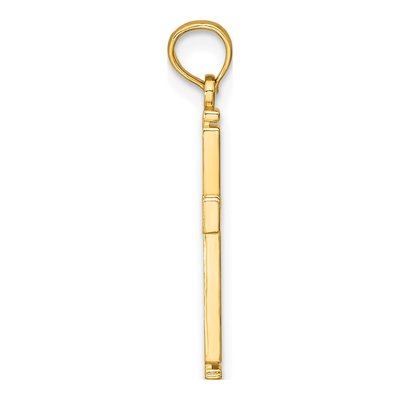 14K Yellow Gold Cut-Out Cross Pendant – view 3