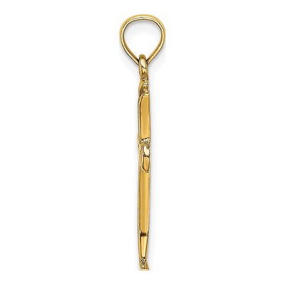14K Yellow Gold Cut-Out Cross Pendant – view 3