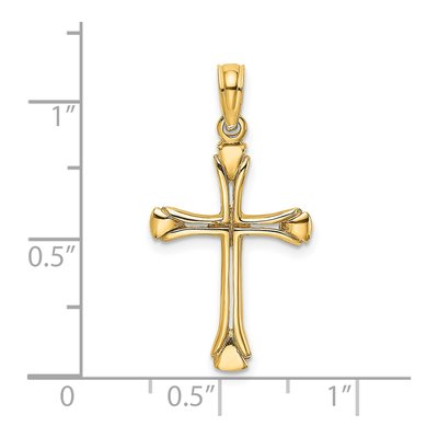 14K Yellow Gold Cut-Out Cross Pendant – view 4