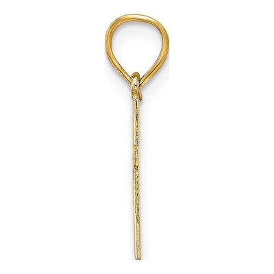 14K Yellow Gold Mini Star Cross Pendant – view 3
