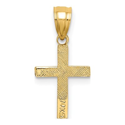 14K Yellow Gold Mini Star Cross Pendant – view 5