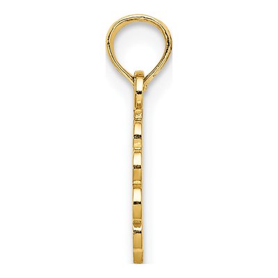 14K Yellow Gold Praying Hands Cross Charm – view 3