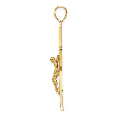 14K Yellow Gold Cut-Out Crucifix Pendant – view 3