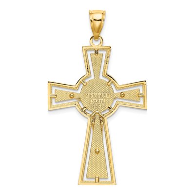 14K Yellow Gold Cut-Out Crucifix Pendant – view 5