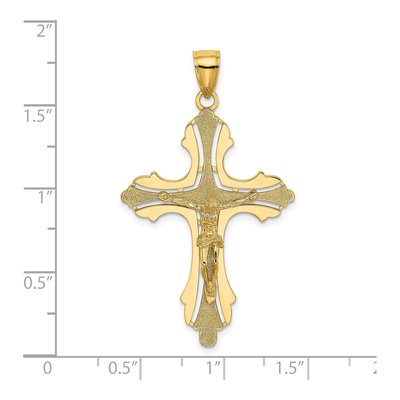 14K Yellow Gold Cut-Out Crucifix Charm – view 4