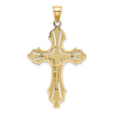 14K Yellow Gold Cut-Out Crucifix Charm – view 5