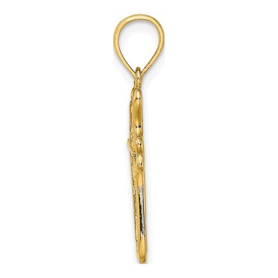 14K Yellow Gold Cross Charm – view 3