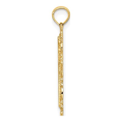 14K Yellow Gold Filigree Cross Pendant – view 3