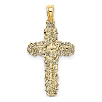 14K Yellow Gold Filigree Cross Pendant – view 5