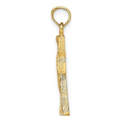 14K Yellow Gold Cut-Out Cross Pendant – view 3