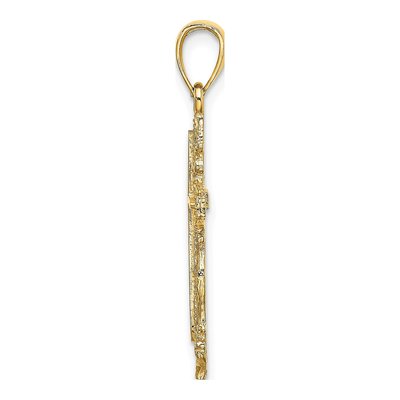 14K Yellow Gold Cross Charm – view 3