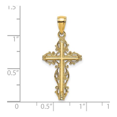 14K Yellow Gold Cross Charm – view 4