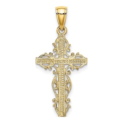 14K Yellow Gold Cross Charm – view 5