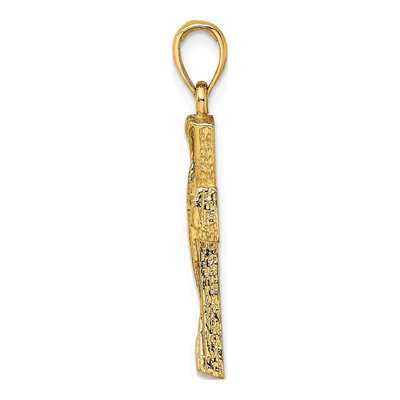 14K Yellow Gold Cut-Out Cross Pendant – view 3