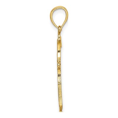 14K Yellow Gold Cross Cut-Out Pendant – view 3