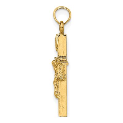 14K Yellow Gold INRI Crucifix Pendant – view 3