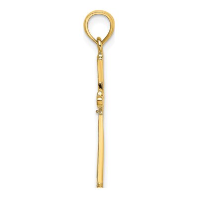 14K Yellow Gold Cross Pendant – view 3