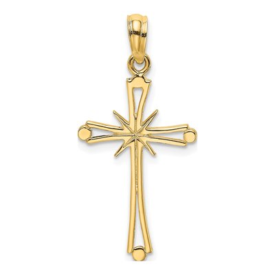 14K Yellow Gold Cross Pendant