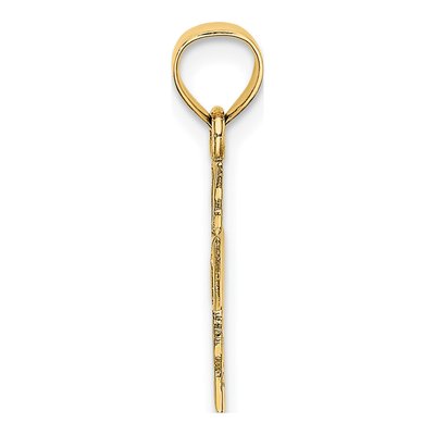 14K Yellow Gold Textured Cross Pendant – view 3